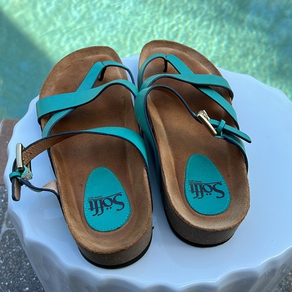 Söfft leather sandal. Turquoise 8.5M - Picture 3 of 7